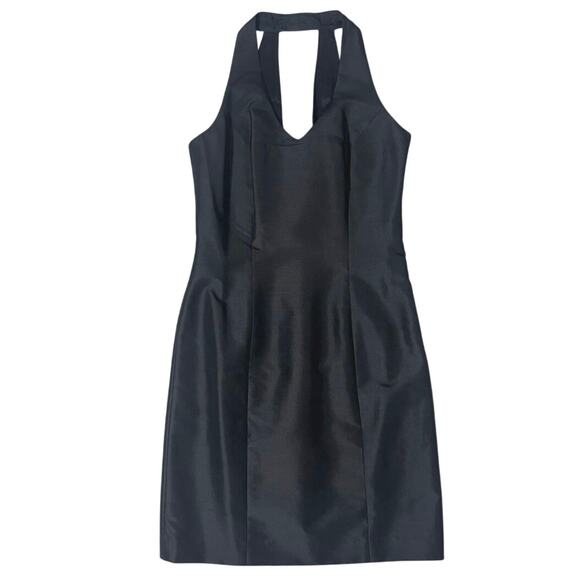 Moda International Dresses & Skirts - Moda International Womens 2 100% Silk Halter Mini Dress Black Cocktail Party Y2K